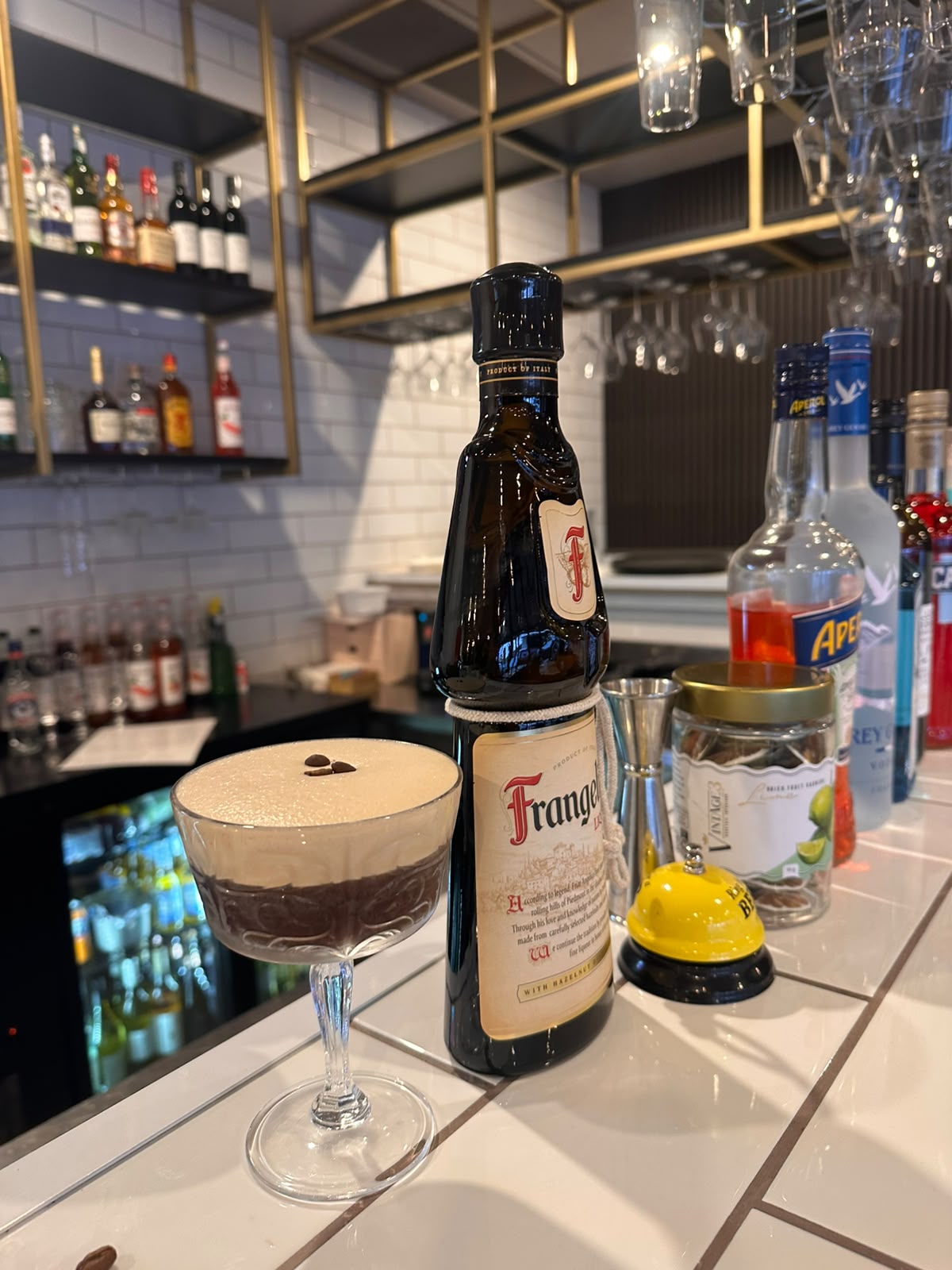 Espresso martini with Frangelico at the SUGO'S bar